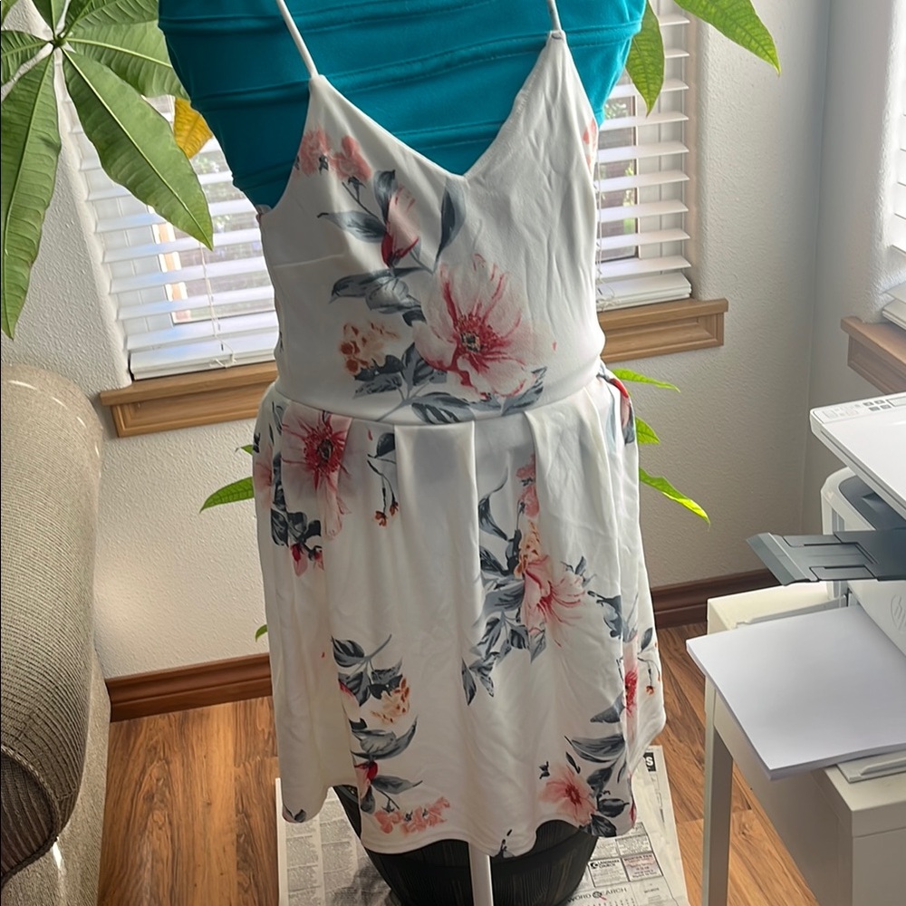 Floral Spaghetti Strap Dress